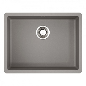 Мойка для кухни Omoikiri Kata 54-U-GR 4993411 прямоуг. 54х42 глуб. 20см (толщ.10мм) вып. 3 1/2" (подстольная) leningrad grey