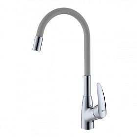 Смеситель для кухни (мойки) Lemark Linara LM0415C-Gray гибкий излив хром латунь