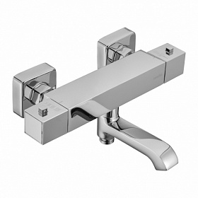 Смеситель для ванны/душа (короткий излив) термостат Swedbe Mercury 9062 хром латунь Водяной