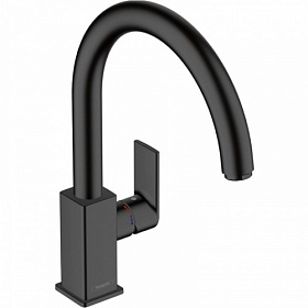 Смеситель для кухни (мойки) Hansgrohe Vernis Shape 71871670 чёрный латунь