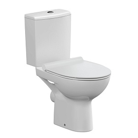 Унитаз-компакт напольный Cersanit Nature New Clean On безободковый смыв сид.дюр. ультратон. микролифт 65410
