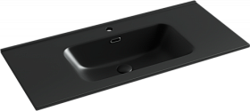Раковина (умывальник) Ceramica Nova Element 101 чёрная полувстраиваемая CN7003MB Водяной