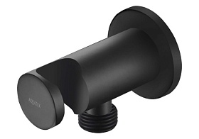 Шланговое подключение для душа с держателем для лейки Aquatek AQ2455MB латунь чёрный чёрное