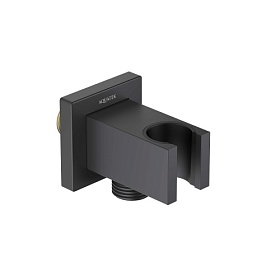 Шланговое подключение для душа с держателем для лейки Aquatek AQ2463MB латунь чёрный чёрное
