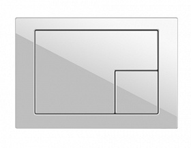 Кнопка смыва (клавиша) для инсталляции Cersanit Corner прямоугольная белая матовая 64077 Водяной