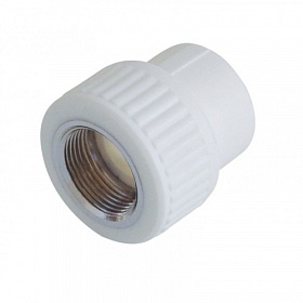 Муфта переходная с внутренней резьбой Д 20х1/2" Valfex белый 10129020 (уп. 30шт)