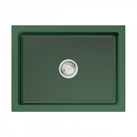 Мойка для кухни Omoikiri Mikura 61-RG Glossy 4911255 прямоуг. 61х46 глуб. 23см вып. 3 1/2" (врезная, фронтальный монтаж) royal green