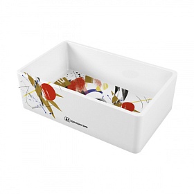 Мойка для кухни Omoikiri Mikura 76-Tokyo 4993021 прямоуг. 76х46 глуб. 23см вып. 3 1/2" (врезная, фронтальный монтаж) белая