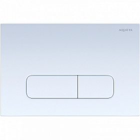 Кнопка смыва (клавиша) для инсталляции Aquatek прямоугольная белая KDI-0000013 Водяной
