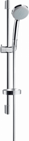 Душевая стойка с лейкой и шлангом Hansgrohe Croma 100 Vario Unica C 668 мм d580х260 мм круглая 4 реж. с мыльницей 27772000 хром Водяной