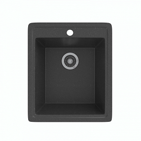 Мойка для кухни Mixline ML-GMS18 Стандарт 551164 прямоуг. 41х47 глуб. 19см вып. 3 1/2" (врезная) чёрная